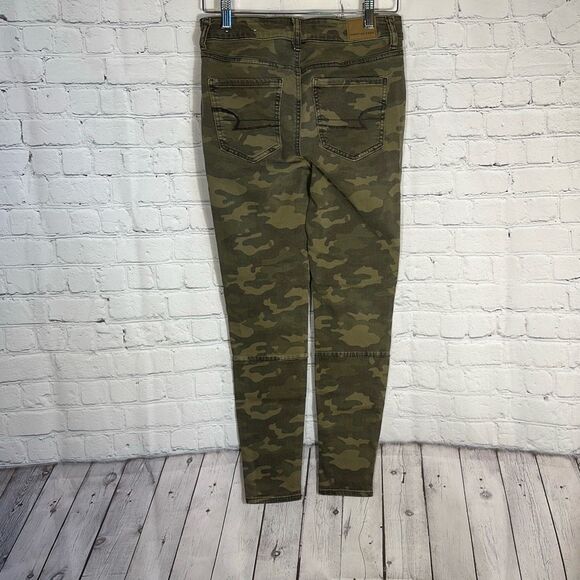 American Eagle AE Jeans Womens 4 Camo Hi Rise Jegging Super Stretch Legging - Picture 7 of 11